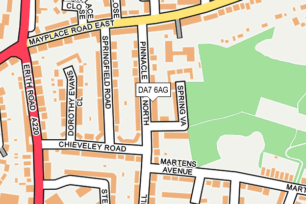 DA7 6AG map - OS OpenMap – Local (Ordnance Survey)