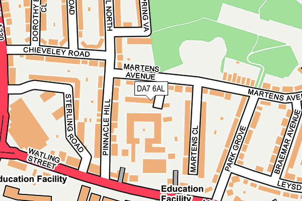 DA7 6AL map - OS OpenMap – Local (Ordnance Survey)