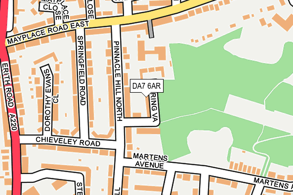 DA7 6AR map - OS OpenMap – Local (Ordnance Survey)