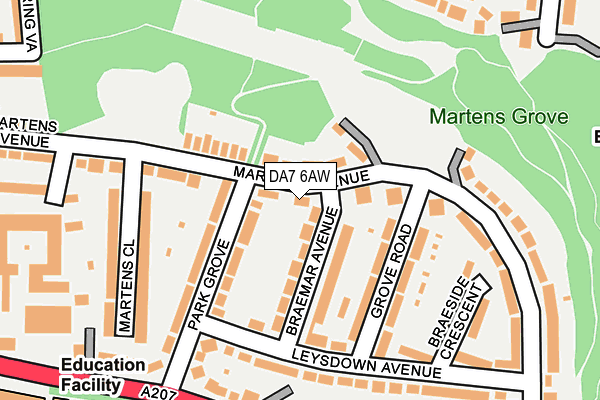 DA7 6AW map - OS OpenMap – Local (Ordnance Survey)