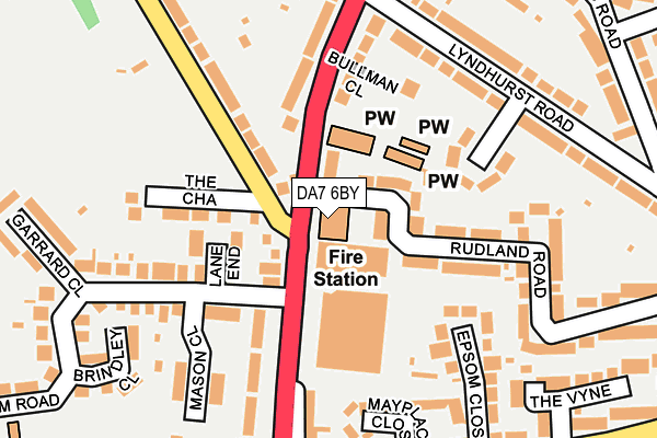 DA7 6BY map - OS OpenMap – Local (Ordnance Survey)