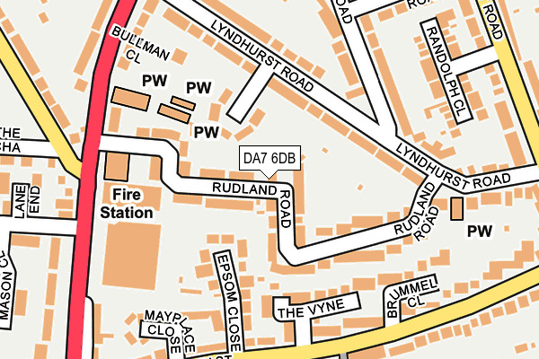 DA7 6DB map - OS OpenMap – Local (Ordnance Survey)