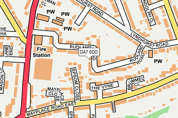 DA7 6DD map - OS OpenMap – Local (Ordnance Survey)