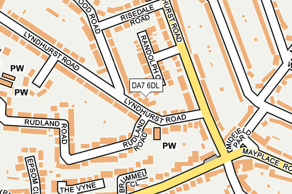 DA7 6DL map - OS OpenMap – Local (Ordnance Survey)