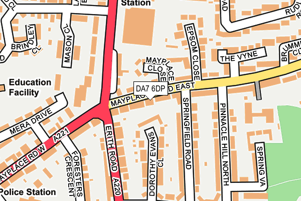 DA7 6DP map - OS OpenMap – Local (Ordnance Survey)