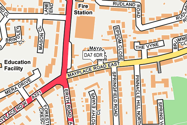 DA7 6DR map - OS OpenMap – Local (Ordnance Survey)