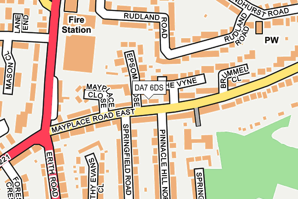 DA7 6DS map - OS OpenMap – Local (Ordnance Survey)