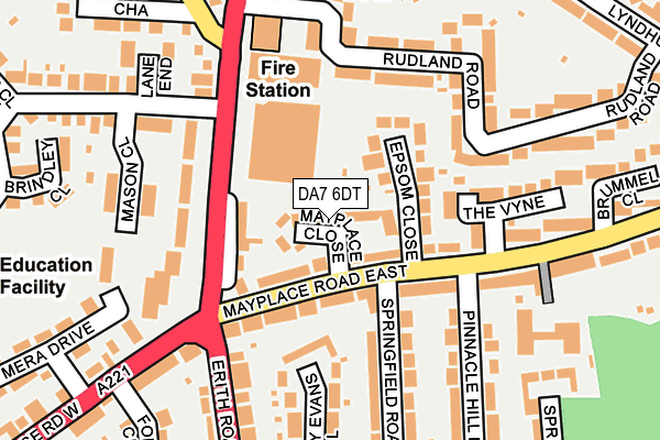 DA7 6DT map - OS OpenMap – Local (Ordnance Survey)