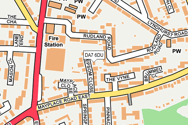 DA7 6DU map - OS OpenMap – Local (Ordnance Survey)