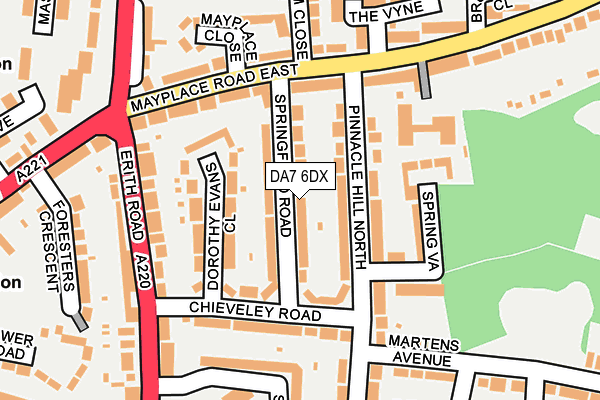 DA7 6DX map - OS OpenMap – Local (Ordnance Survey)