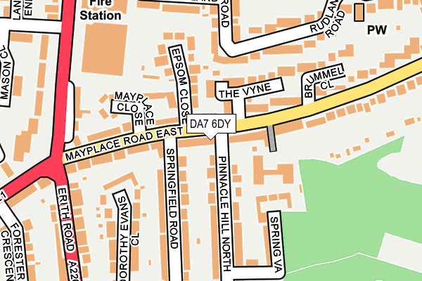 DA7 6DY map - OS OpenMap – Local (Ordnance Survey)