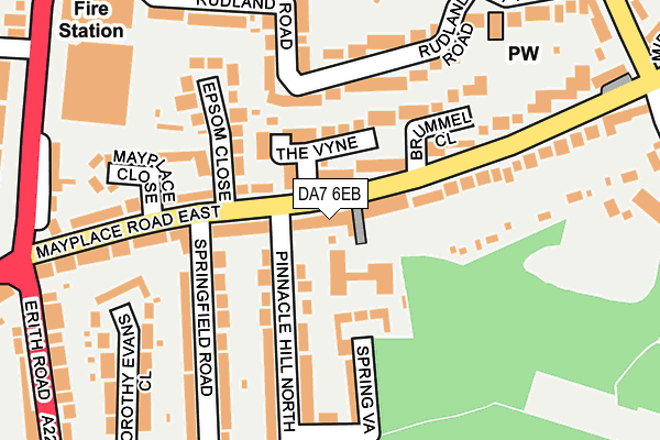 DA7 6EB map - OS OpenMap – Local (Ordnance Survey)