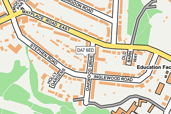 DA7 6ED map - OS OpenMap – Local (Ordnance Survey)