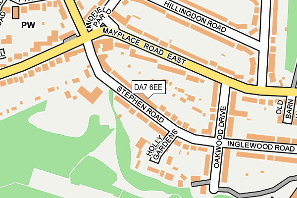 DA7 6EE map - OS OpenMap – Local (Ordnance Survey)