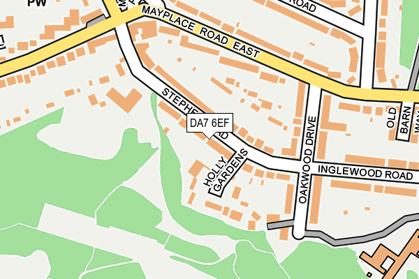 DA7 6EF map - OS OpenMap – Local (Ordnance Survey)