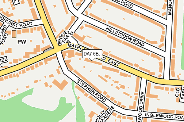 DA7 6EJ map - OS OpenMap – Local (Ordnance Survey)