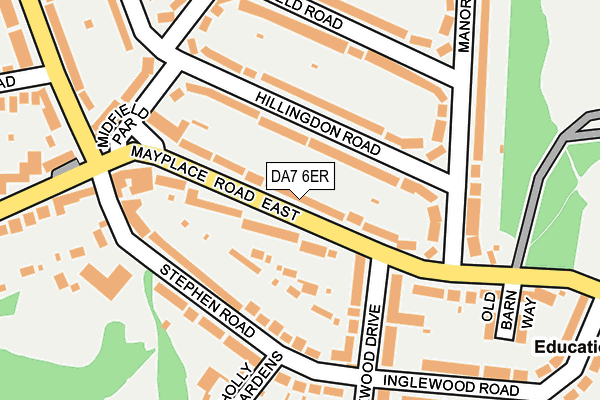 DA7 6ER map - OS OpenMap – Local (Ordnance Survey)