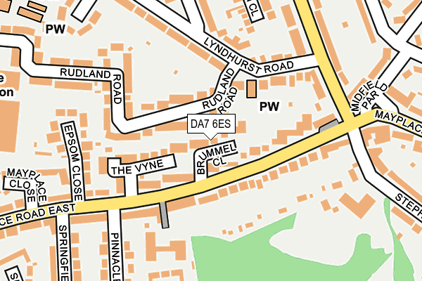 DA7 6ES map - OS OpenMap – Local (Ordnance Survey)