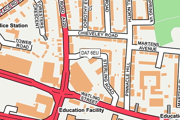 DA7 6EU map - OS OpenMap – Local (Ordnance Survey)