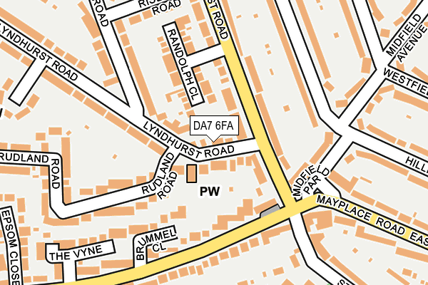 DA7 6FA map - OS OpenMap – Local (Ordnance Survey)
