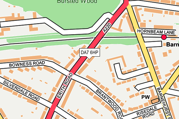 DA7 6HP map - OS OpenMap – Local (Ordnance Survey)