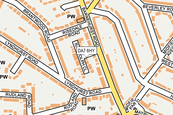 DA7 6HY map - OS OpenMap – Local (Ordnance Survey)