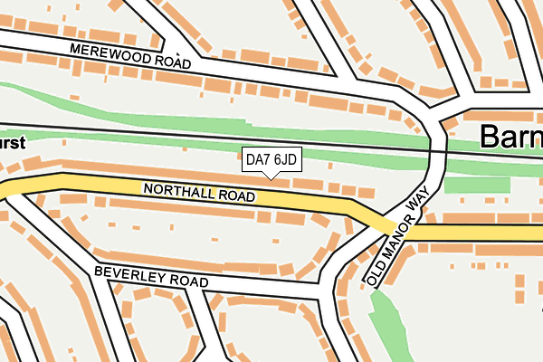 DA7 6JD map - OS OpenMap – Local (Ordnance Survey)