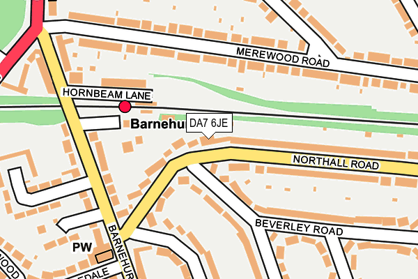 DA7 6JE map - OS OpenMap – Local (Ordnance Survey)