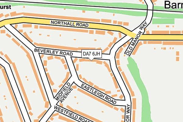 DA7 6JH map - OS OpenMap – Local (Ordnance Survey)