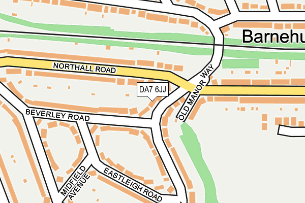 DA7 6JJ map - OS OpenMap – Local (Ordnance Survey)
