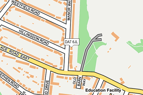 DA7 6JL map - OS OpenMap – Local (Ordnance Survey)