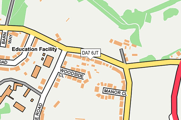DA7 6JT map - OS OpenMap – Local (Ordnance Survey)
