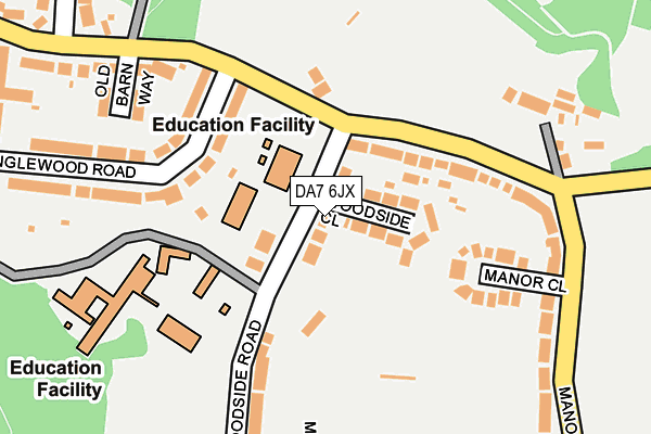 DA7 6JX map - OS OpenMap – Local (Ordnance Survey)