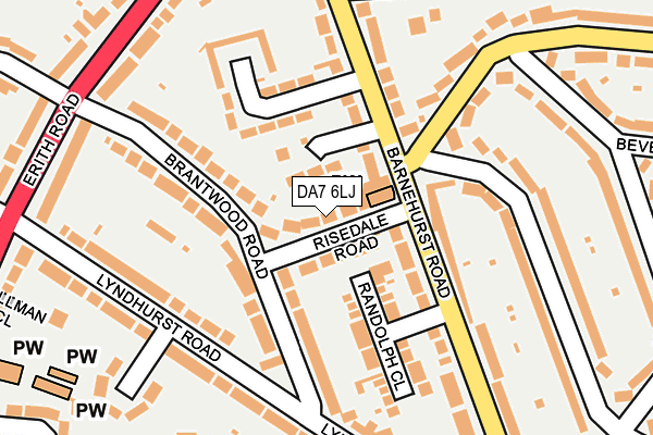 DA7 6LJ map - OS OpenMap – Local (Ordnance Survey)