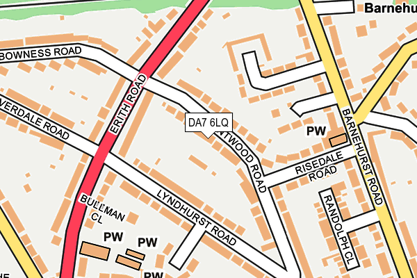 DA7 6LQ map - OS OpenMap – Local (Ordnance Survey)