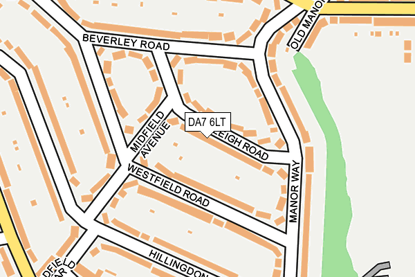 DA7 6LT map - OS OpenMap – Local (Ordnance Survey)