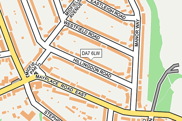 DA7 6LW map - OS OpenMap – Local (Ordnance Survey)