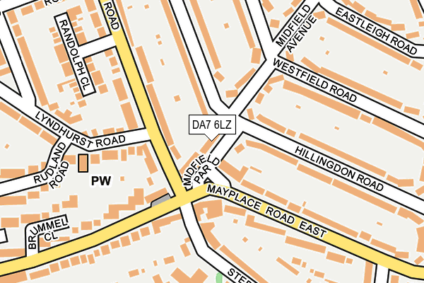 DA7 6LZ map - OS OpenMap – Local (Ordnance Survey)