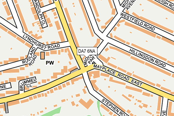 DA7 6NA map - OS OpenMap – Local (Ordnance Survey)