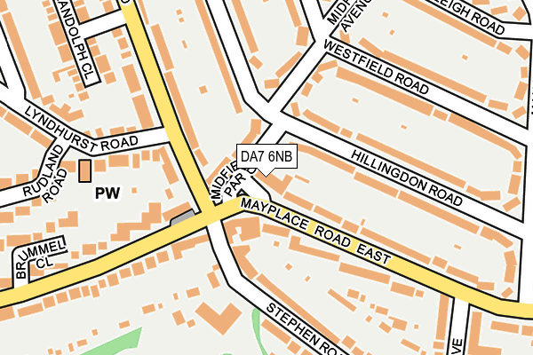 DA7 6NB map - OS OpenMap – Local (Ordnance Survey)