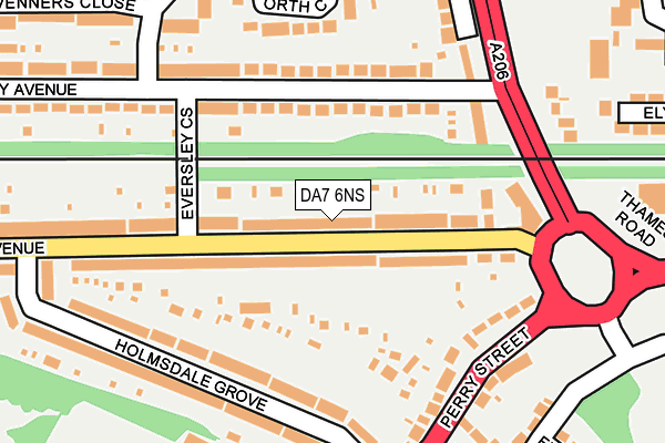 DA7 6NS map - OS OpenMap – Local (Ordnance Survey)