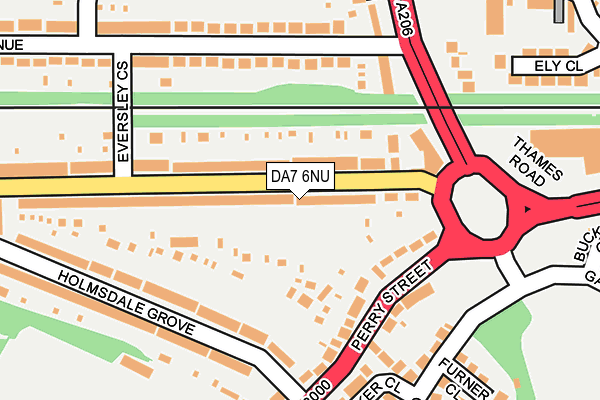 DA7 6NU map - OS OpenMap – Local (Ordnance Survey)