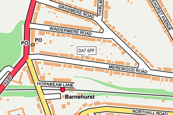 DA7 6PF map - OS OpenMap – Local (Ordnance Survey)