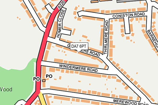 DA7 6PT map - OS OpenMap – Local (Ordnance Survey)