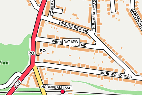 DA7 6PW map - OS OpenMap – Local (Ordnance Survey)