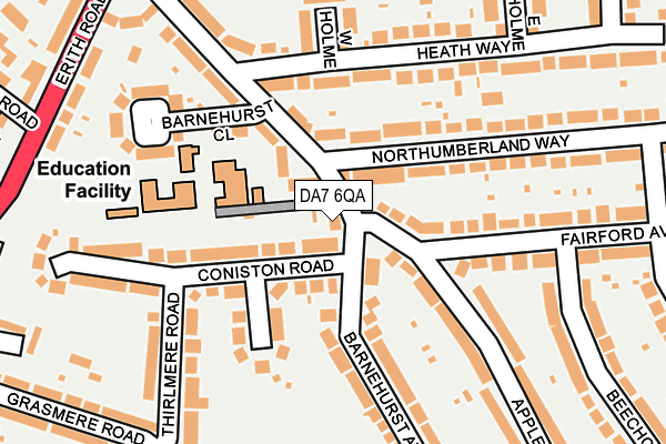 DA7 6QA map - OS OpenMap – Local (Ordnance Survey)