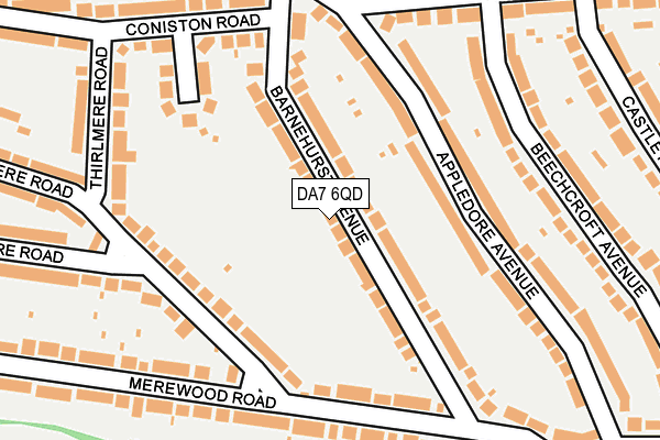 DA7 6QD map - OS OpenMap – Local (Ordnance Survey)