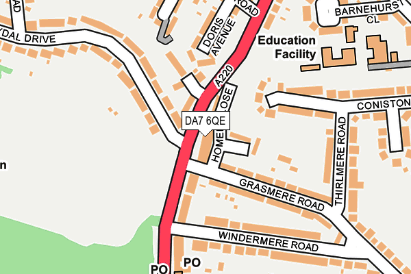 DA7 6QE map - OS OpenMap – Local (Ordnance Survey)