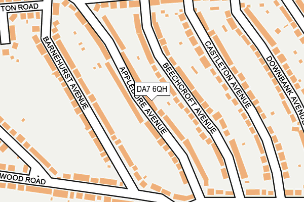 DA7 6QH map - OS OpenMap – Local (Ordnance Survey)