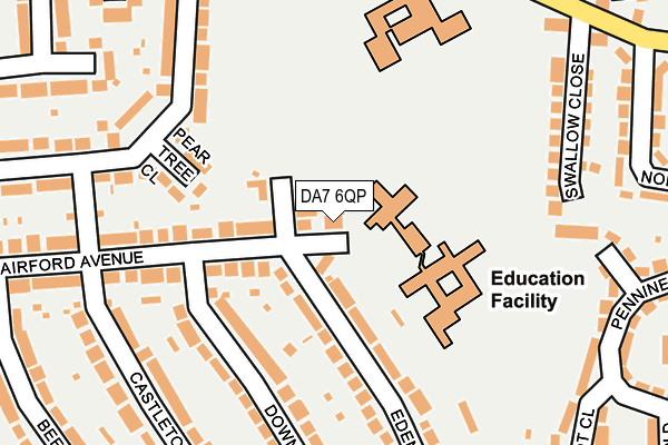 DA7 6QP map - OS OpenMap – Local (Ordnance Survey)